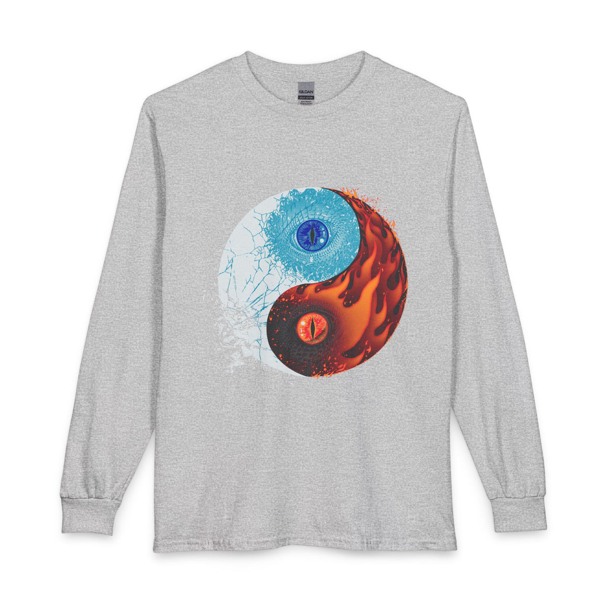 Revotees Fire and Ice Yin Yang Long-Sleeve T-Shirt - alternate view 4