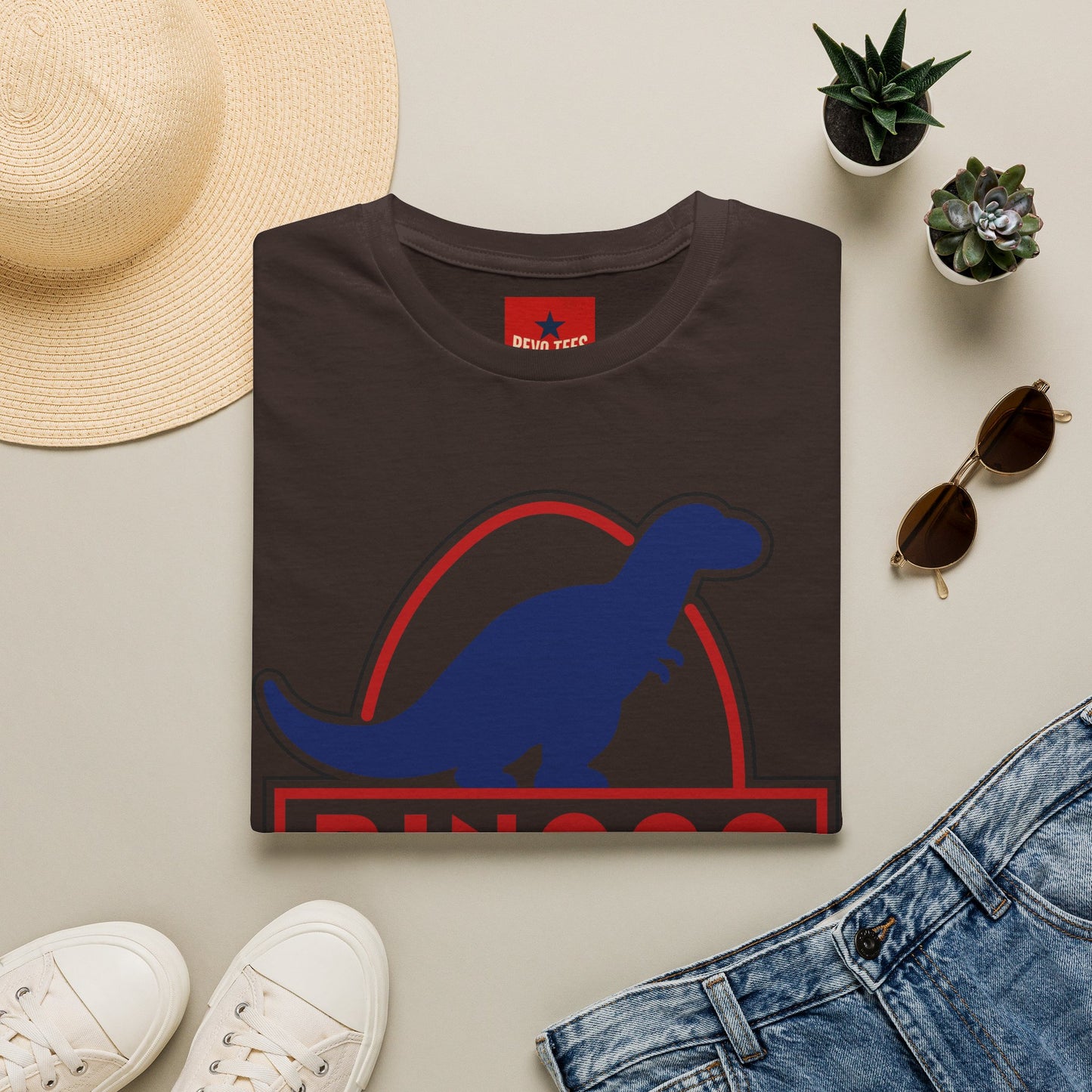 T-Shirt — Retro Dino Logo 'Dinoco' Graphic Tee