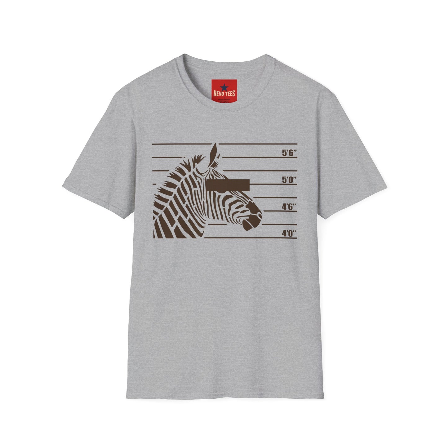 Zebra Mugshot T-Shirt — Funny Animal Police Line Tee