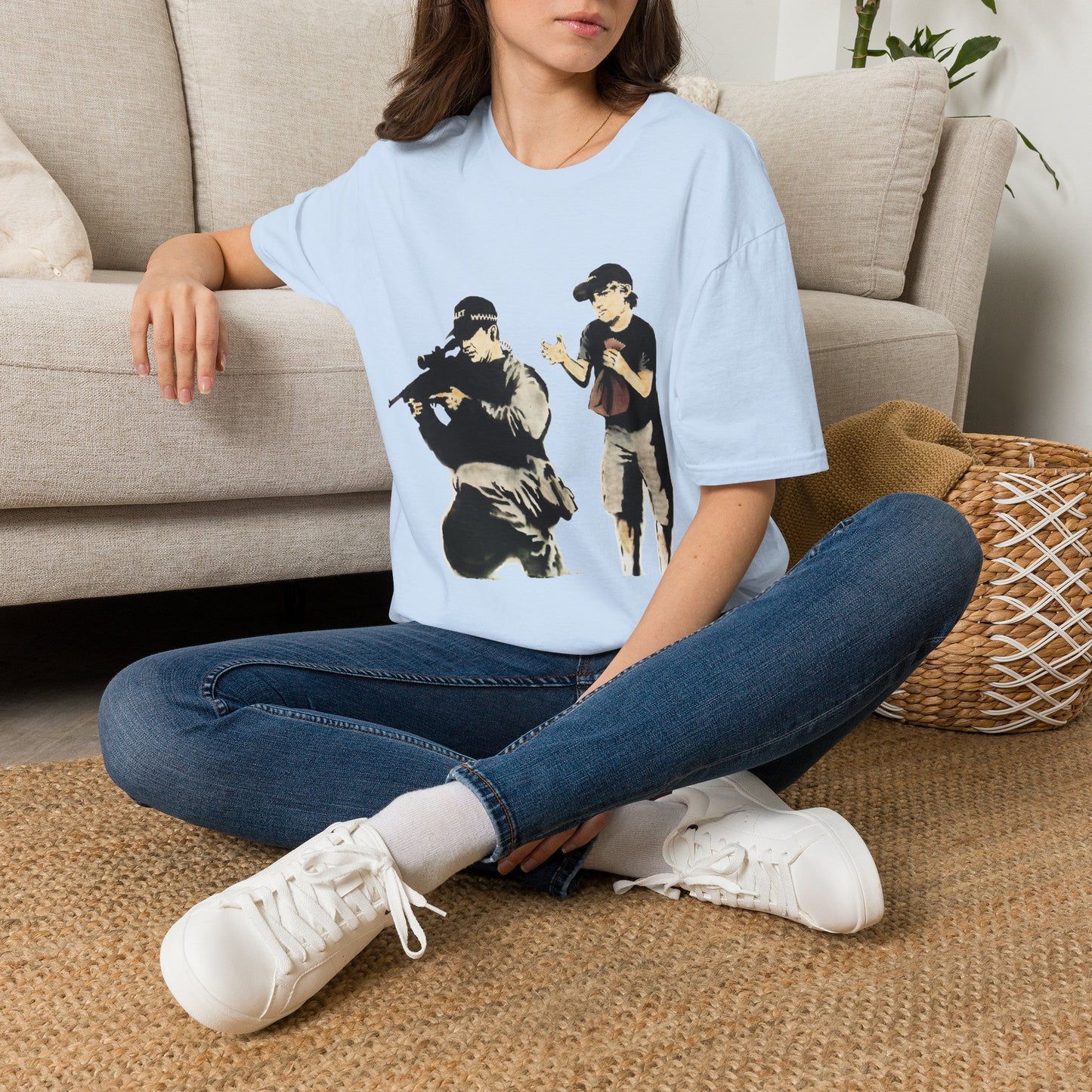 Banksy Sniper Graphic T-Shirt