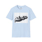 Revotees Banksy Tank Lineup Graphic Stencil Military Tanks Design T-Shirt - alternate view 6
