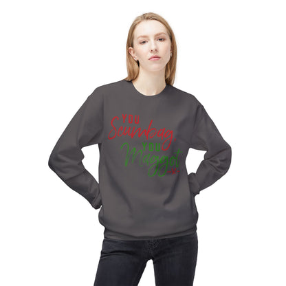 "You Scumbag, You Maggot" Festive Fairy Tale of New York Script Crewneck Sweatshirt