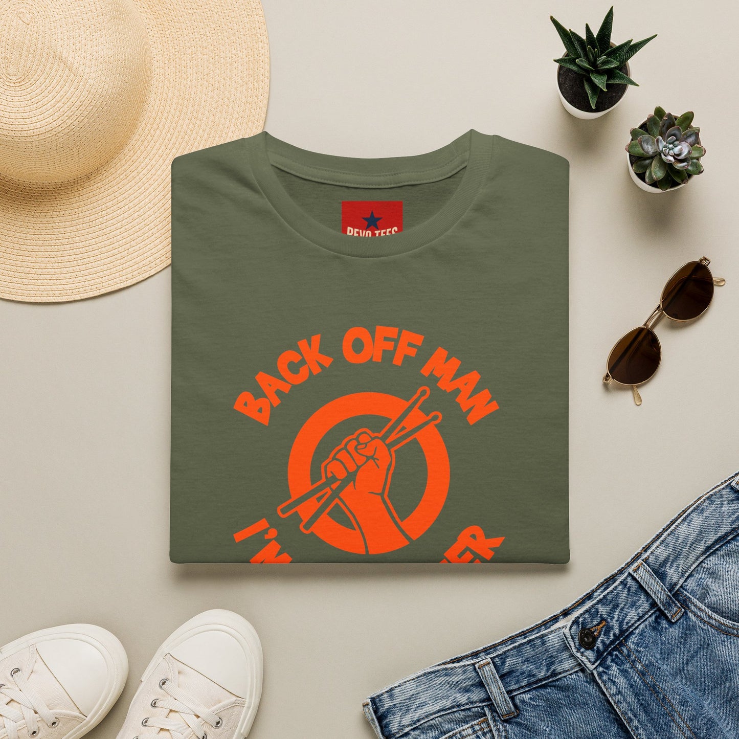Back Off I'm A Drummer -  Softstyle T-Shirt