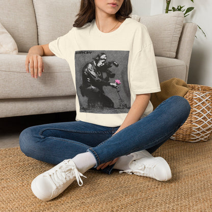 Banksy Flower Thrower T-Shirt — Urban Street Art Graphic Tee