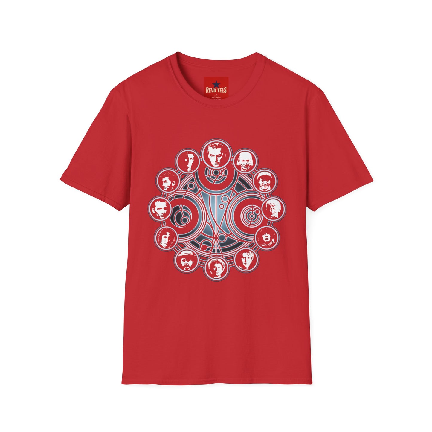 Dr Who Band Members Circle T-Shirt — Vintage Portrait Rock Tee