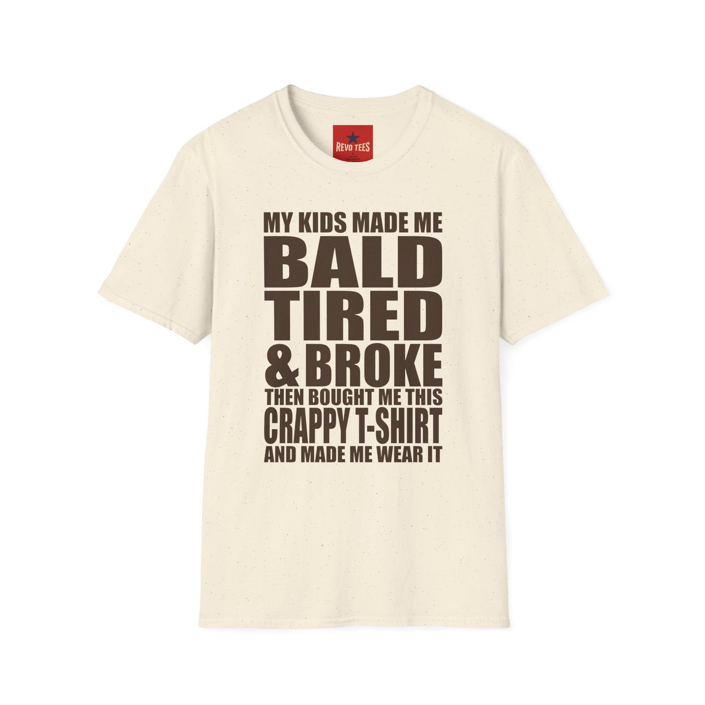 Bald, Tired & Broke T-Shirt — Funny Mom/Dad Parenting Tee