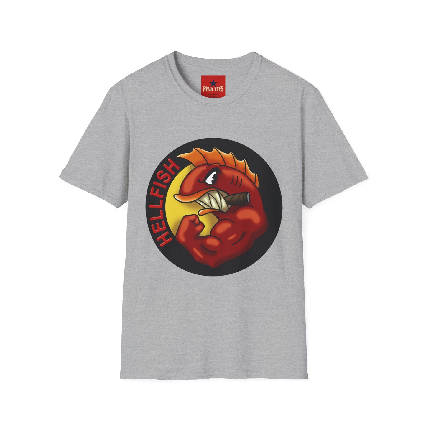 Red Devilfish Graphic T-Shirt — Bold Retro Sea Monster Tee
