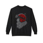 Santa the Bearded Rider  – Red Helmet Moto Crewneck Sweatshirt