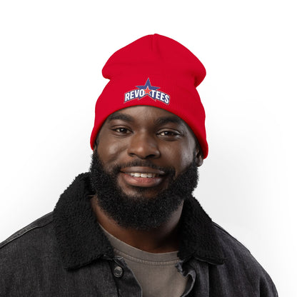 Embroidered 'Revotees' Star Knit Beanie — Patriotic Winter Hat