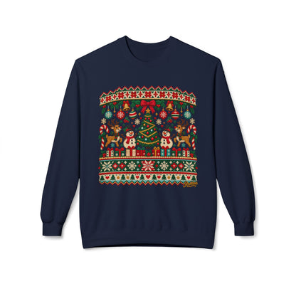 REVOTEES Christmas Tree Holiday Ugly Sweater Crewneck Sweatshirt