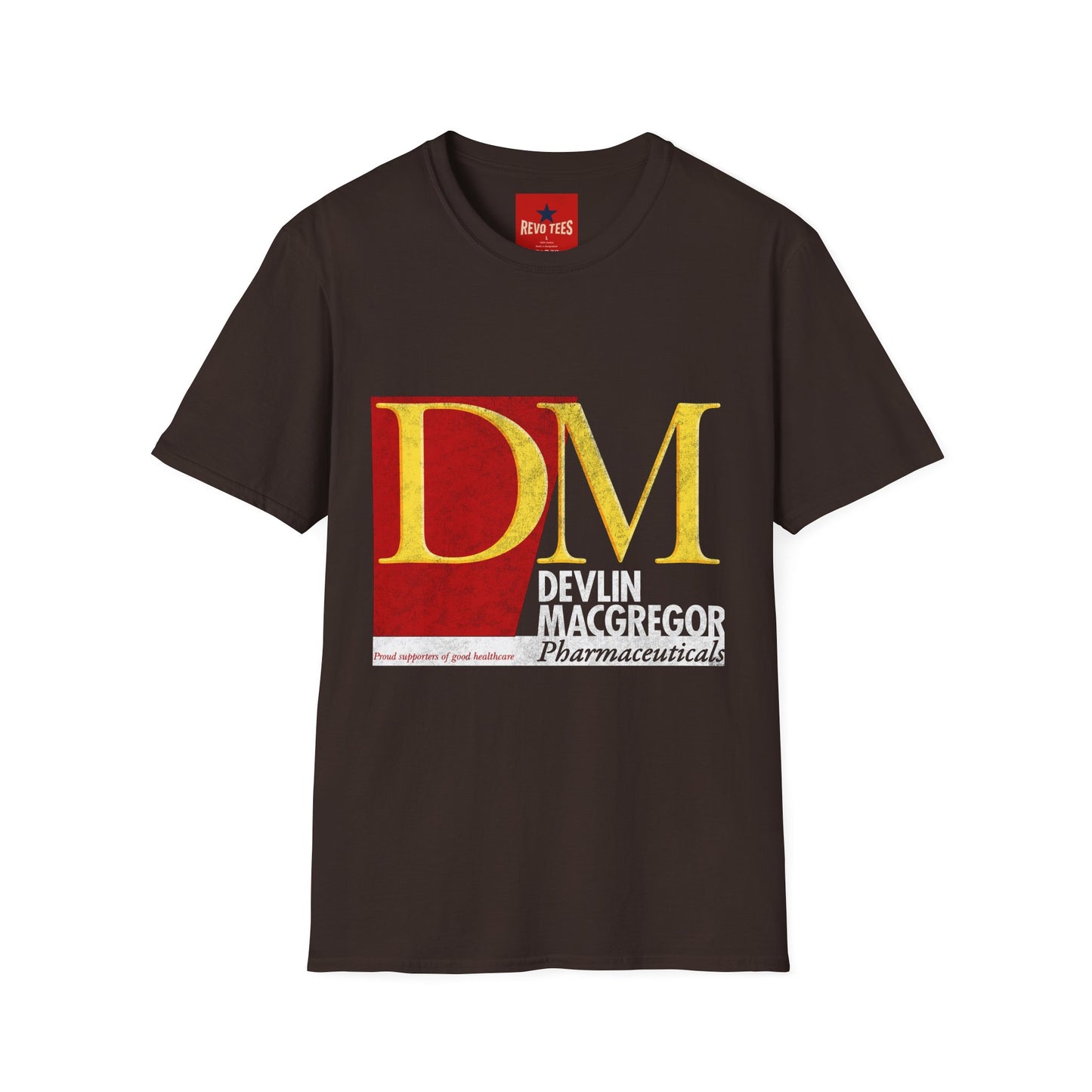 DM Logo T‑Shirt — Devlin MacGregor Pharmaceutical Graphic Tee