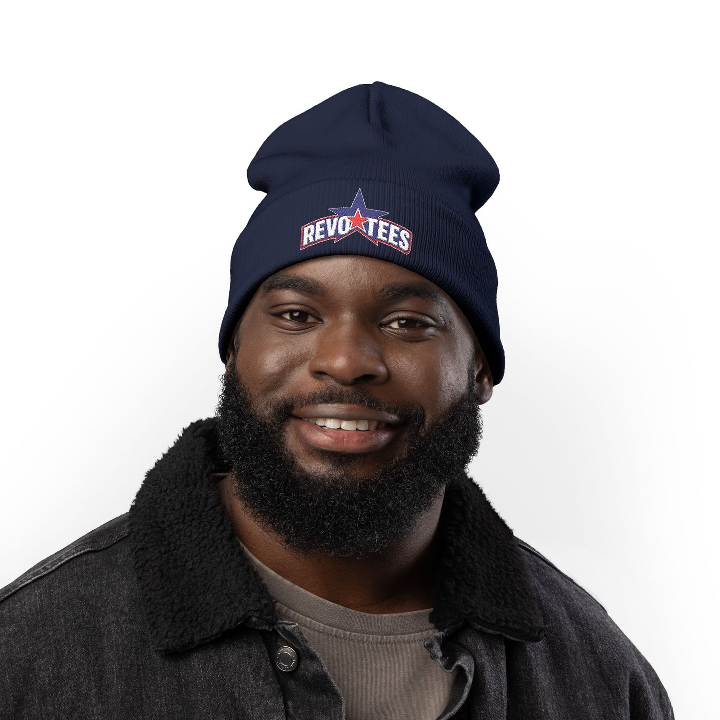 Embroidered 'Revotees' Star Knit Beanie — Patriotic Winter Hat