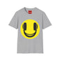 Smiley Face Headphones T-Shirt — Retro Music Lover Graphic Tee