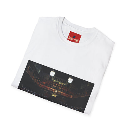 Banksy Courtroom Night Scene T-Shirt — Vintage Courtroom Photo Tee