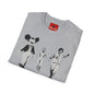 Banksy Graphic T-Shirt — Retro Satirical Parade Design