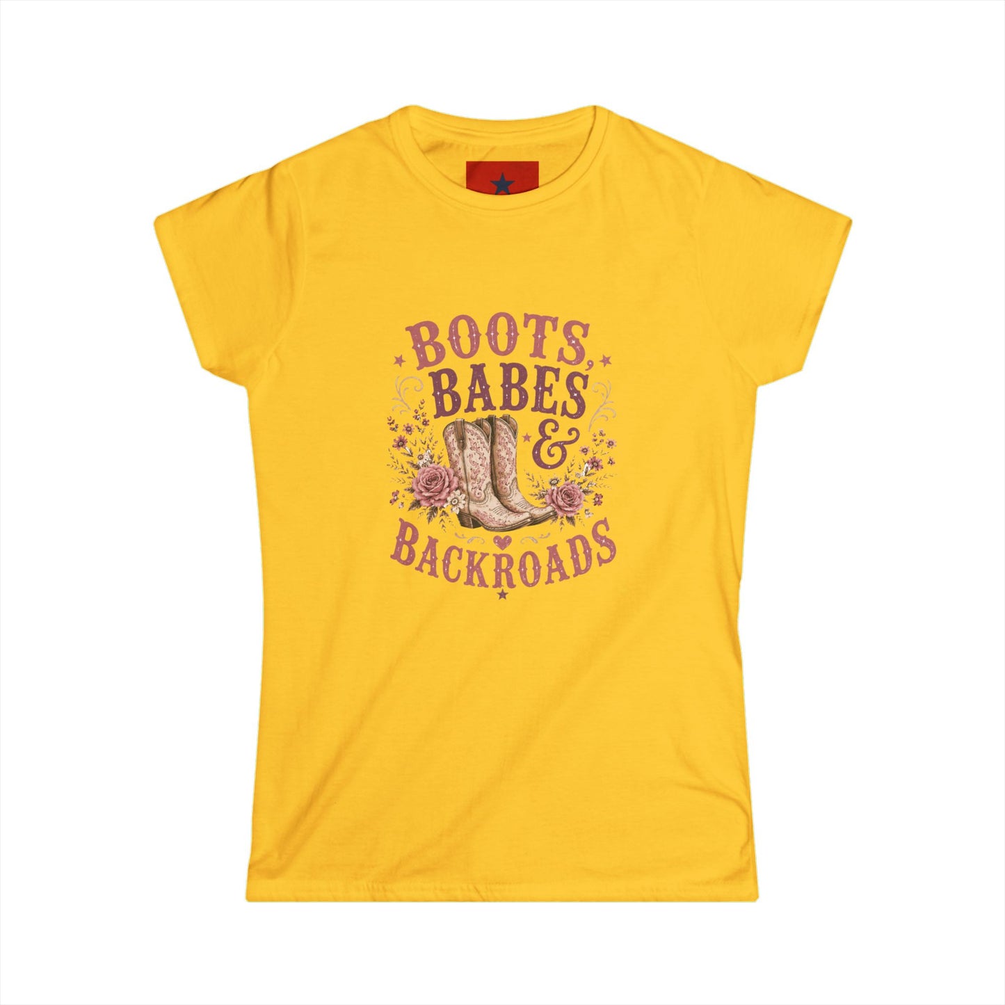 Boots, Babes & Backroads Women's Tee — Floral Cowboy Western Graphic Shirt