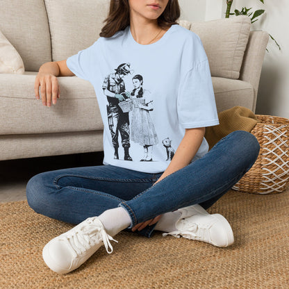 Banksy T-Shirt — Police Officer and Girl Stencil Art Tee (Banksy-Style)