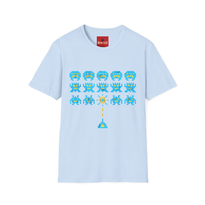 Retro Pixel Space Invaders T-Shirt — Vintage Arcade Gaming Tee