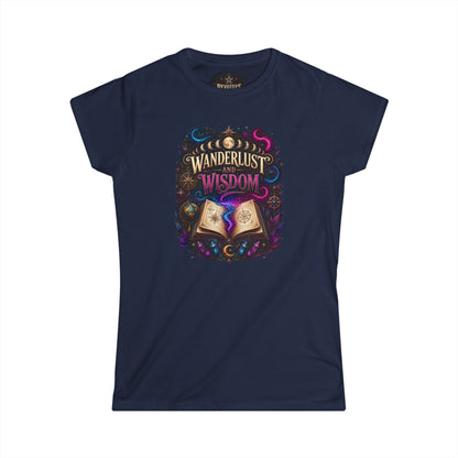 Wanderlust & Wisdom Graphic Tee — Magical Open Book Travel Shirt