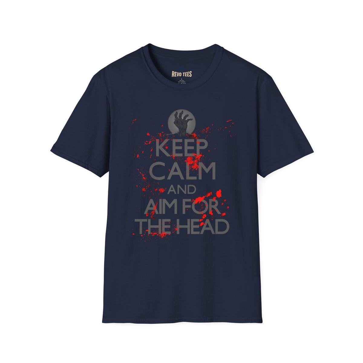 Revotees Keep Calm and Aim for the Head Horror Zombie Graphic T-Shirt - alternate view 5