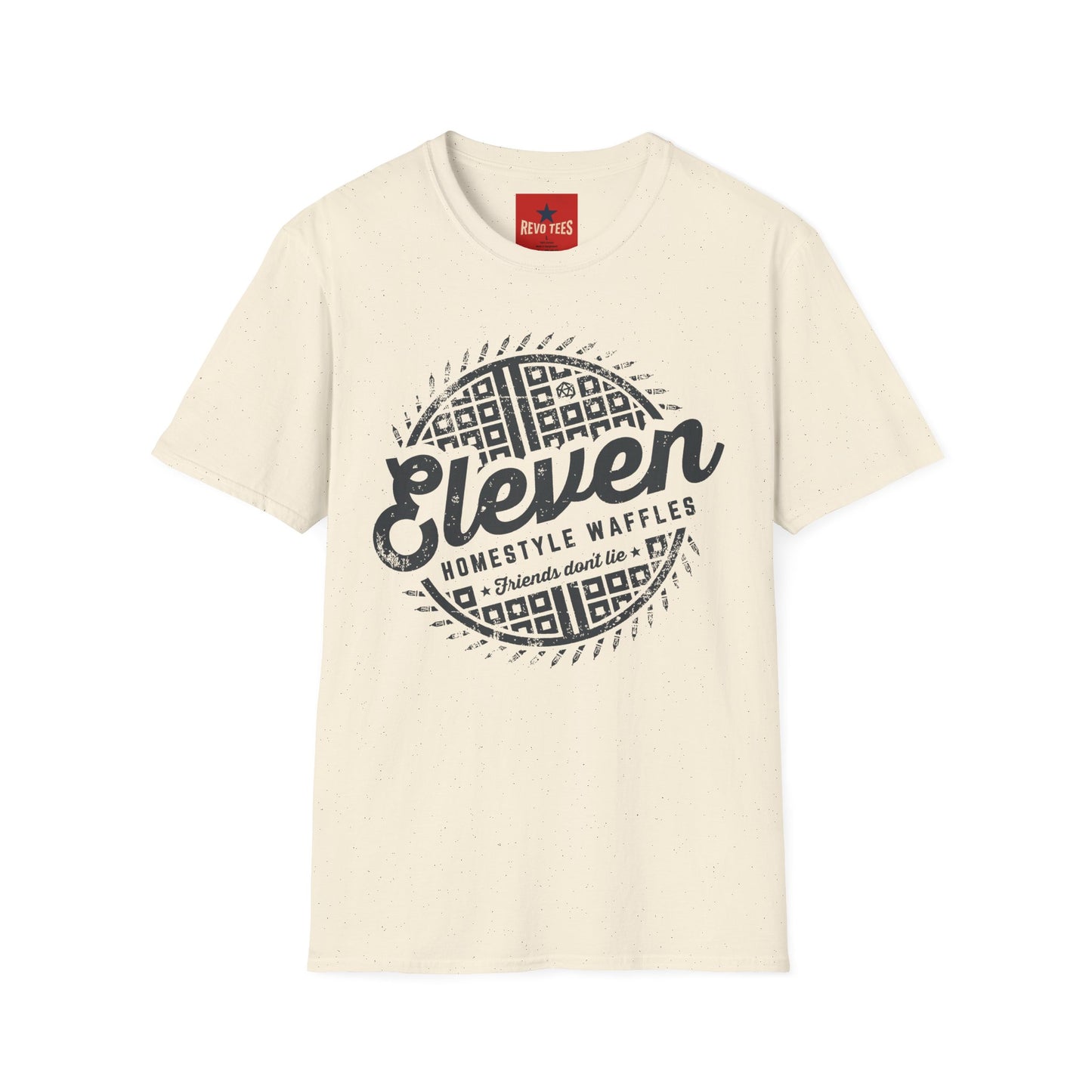Eleven Waffles Graphic T-Shirt — Retro Breakfast Cafe Tee
