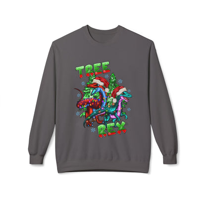 Tree Rex Christmas — Festive Dinosaur Holiday CrewneckSweatshirt