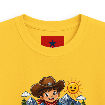 Kids T-Shirt – "Born to Roam" Cute Cowboy Adventure Tee for Little Explorers
