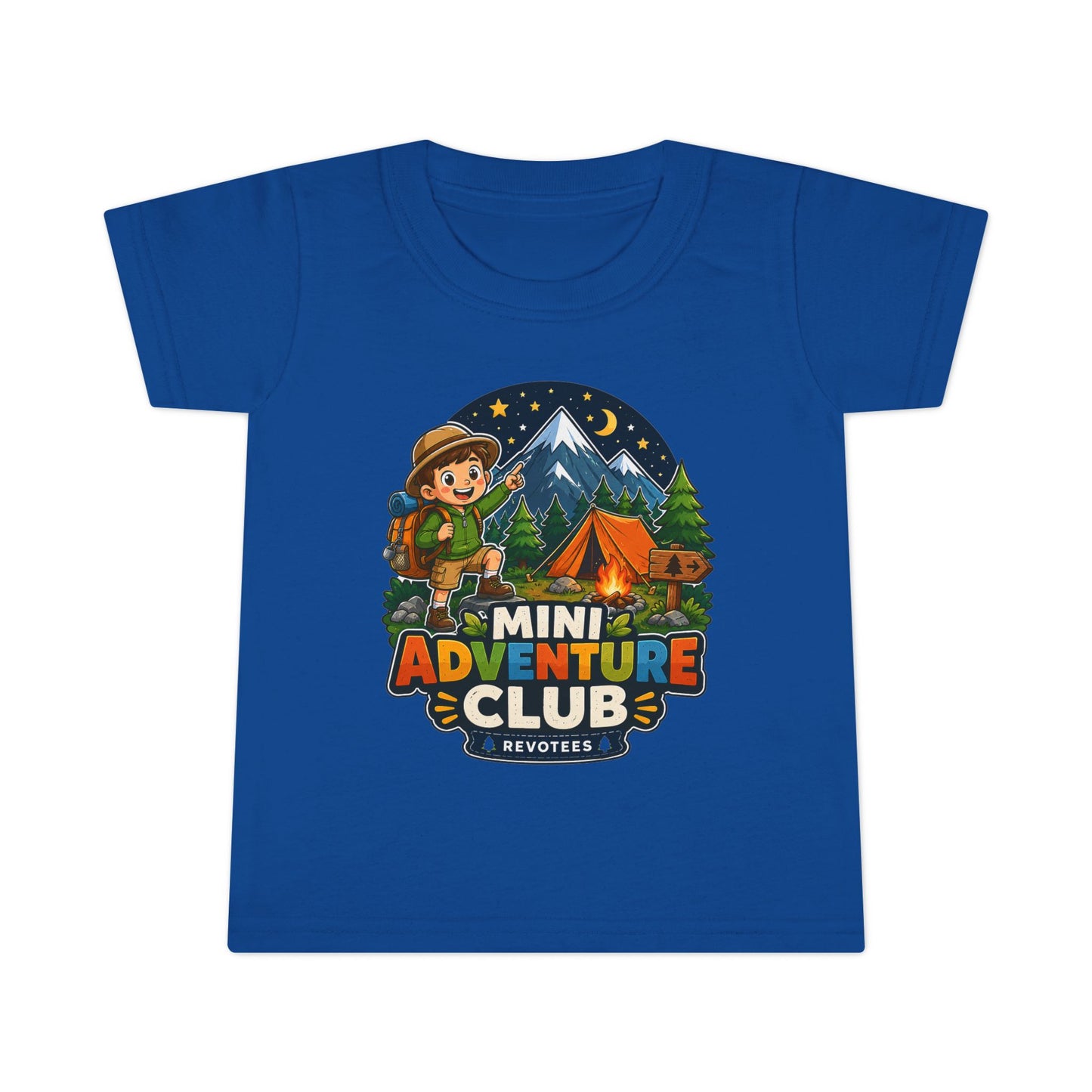 Mini Adventure Club Toddler T‑Shirt — Cute Kids Camping Graphic Tee