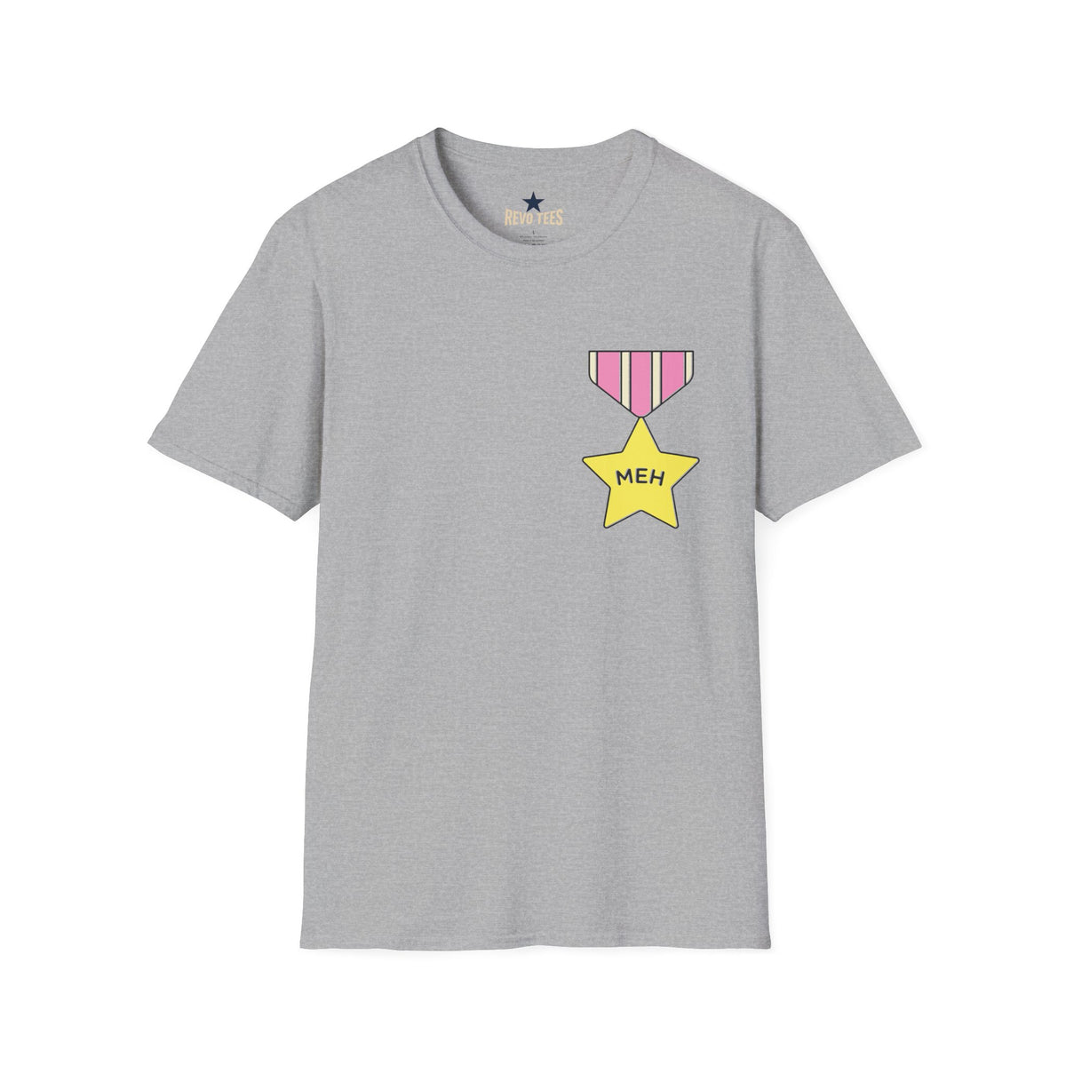 Revotees Meh Medal Graphic Funny Casual Award Shirt T-Shirt - alternate view 4