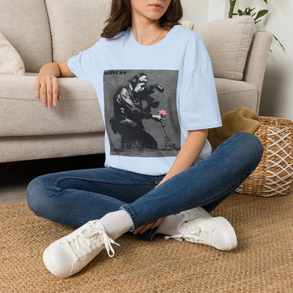 Banksy Flower Thrower T-Shirt — Urban Street Art Graphic Tee