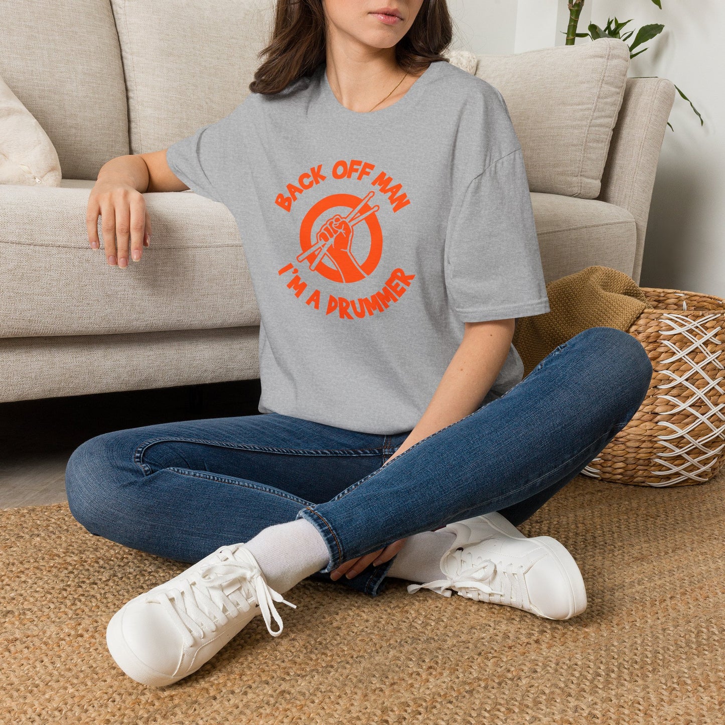 Back Off I'm A Drummer -  Softstyle T-Shirt