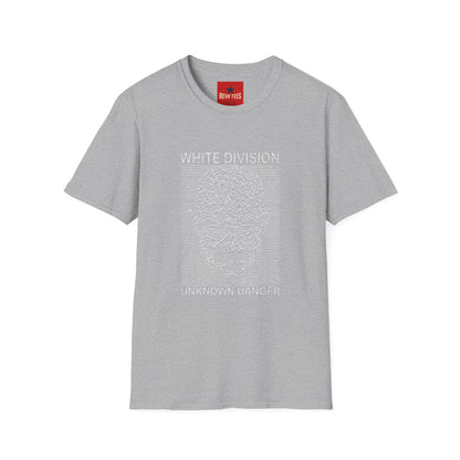 White Division Graphic T‑Shirt — Unknown Danger Retro Wave Design