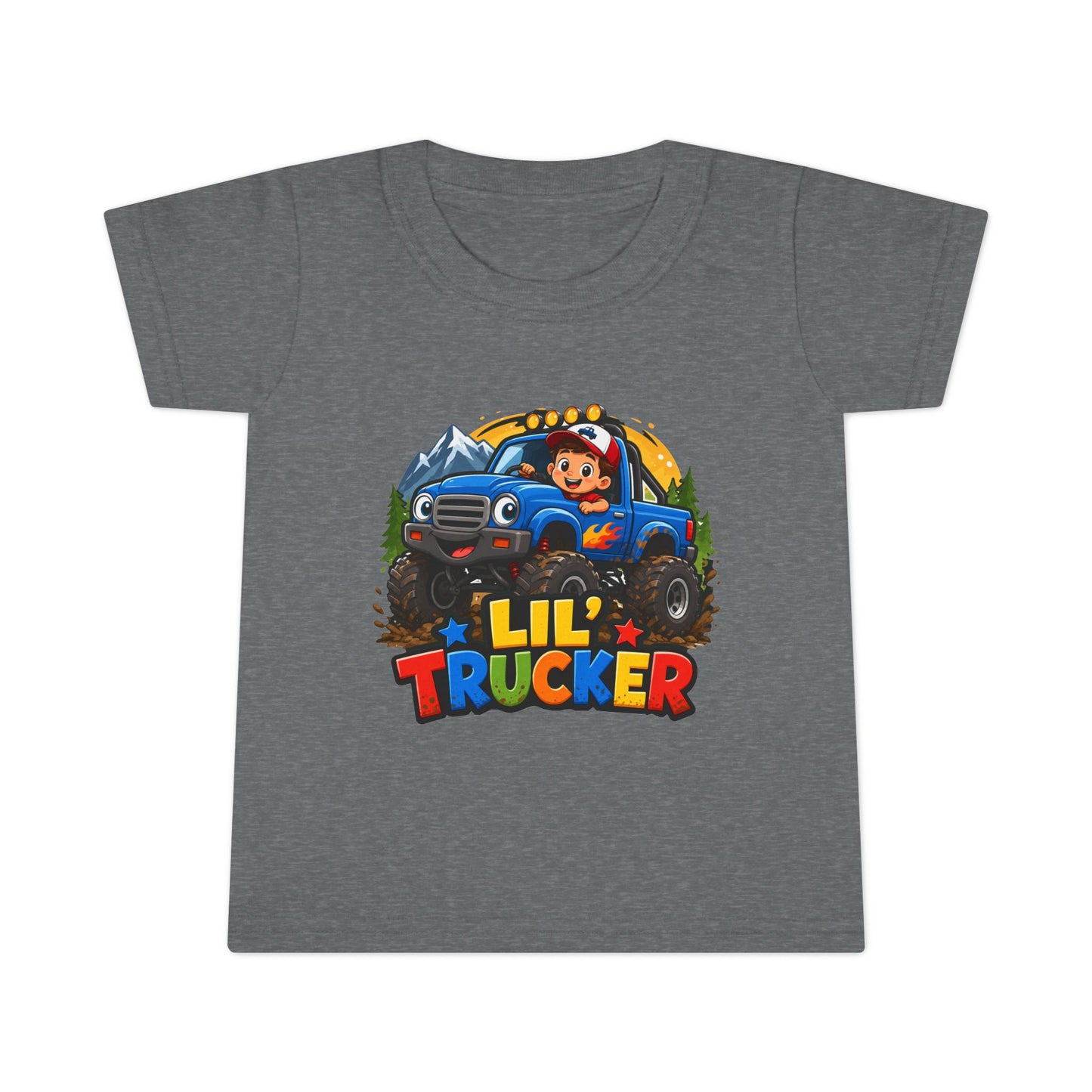 Lil Trucker Toddler T-Shirt — Cute Monster Truck Kids Tee