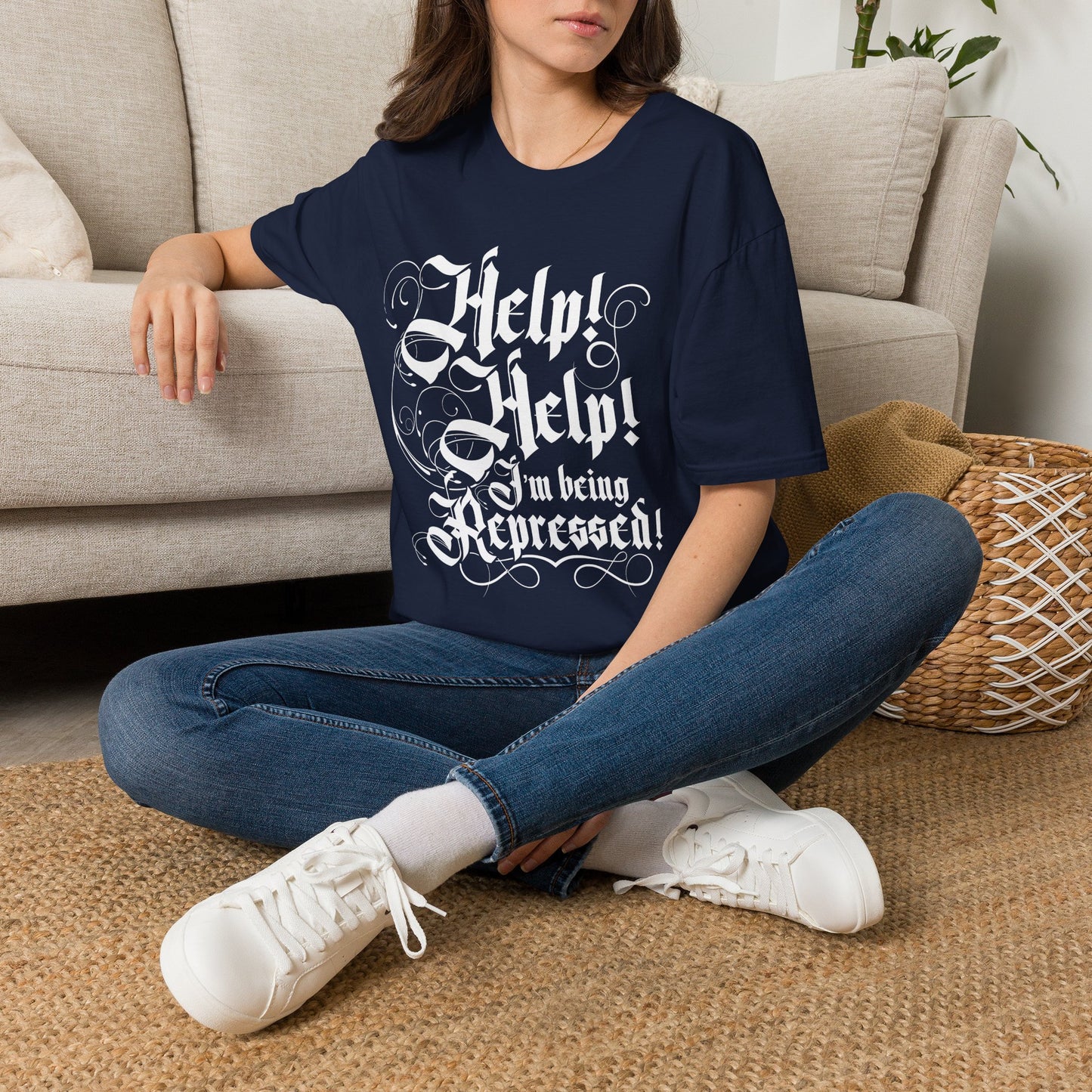 Help I am Being Repressed - Unisex Softstyle T-Shirt