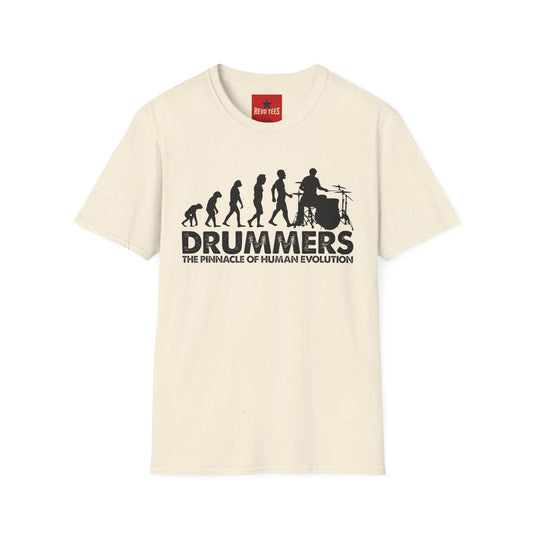 Evolution of Drummers - Unisex Softstyle T-Shirt