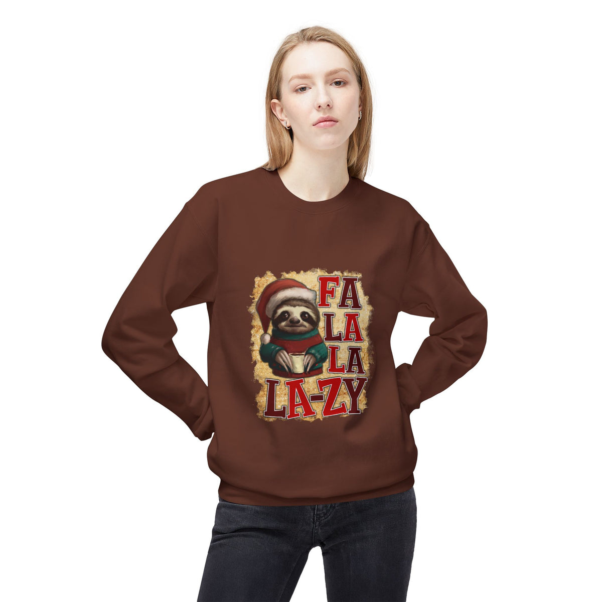 Fa La La La-Zy Sloth Christmas Sweatshirt