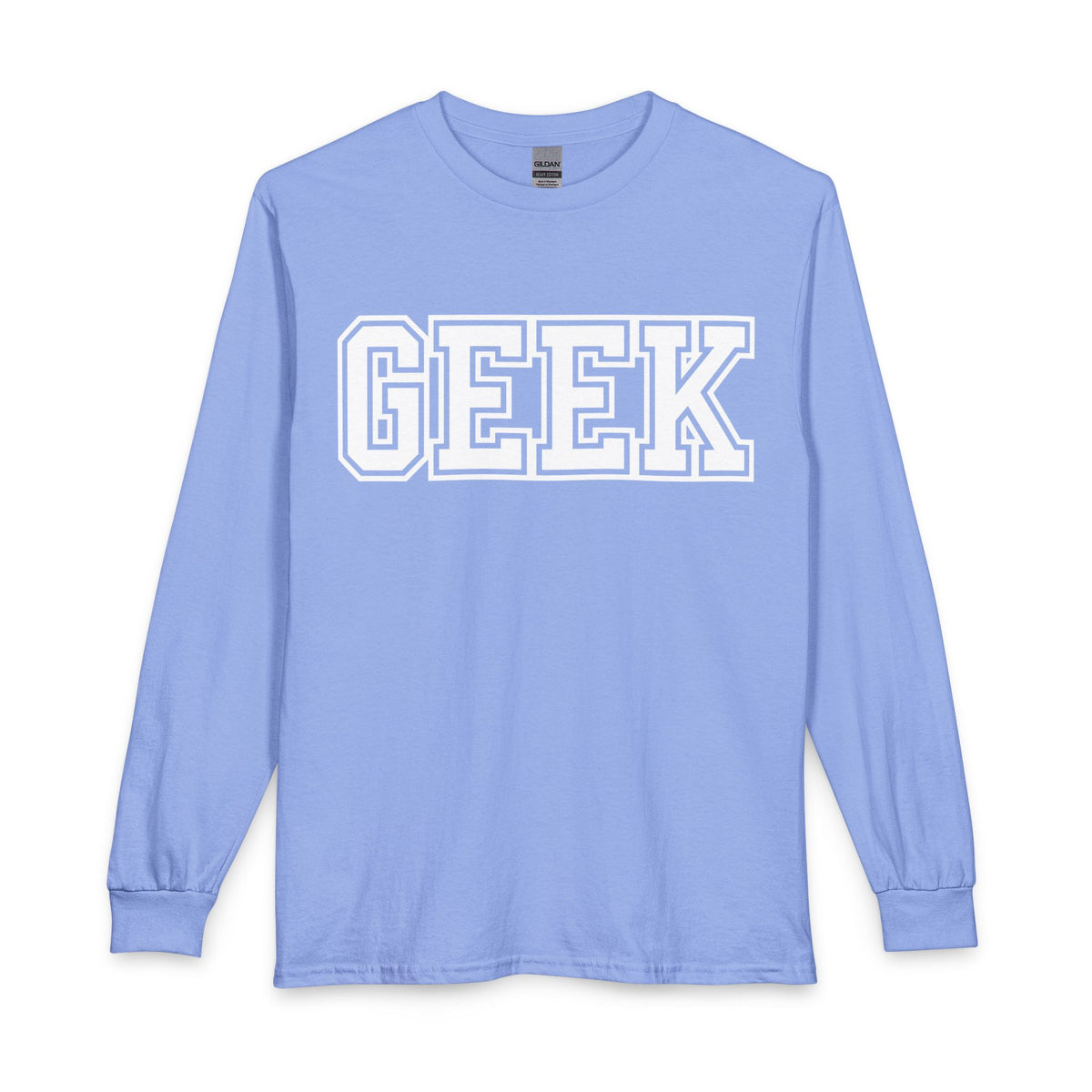 Revotees Geek Long-Sleeve Retro Collegiate Graphic T-Shirt - alternate view 6