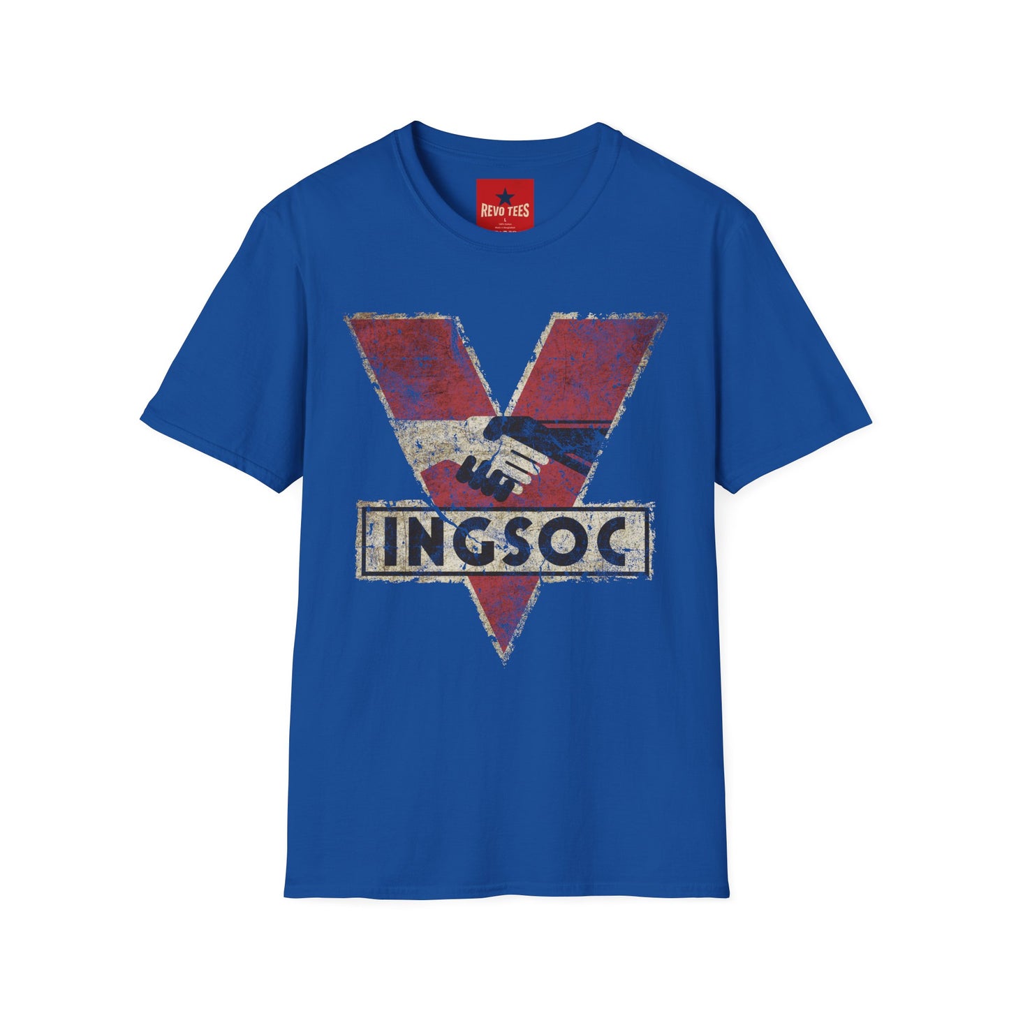 Dystopian 'INGSOC' Vintage Graphic T‑Shirt