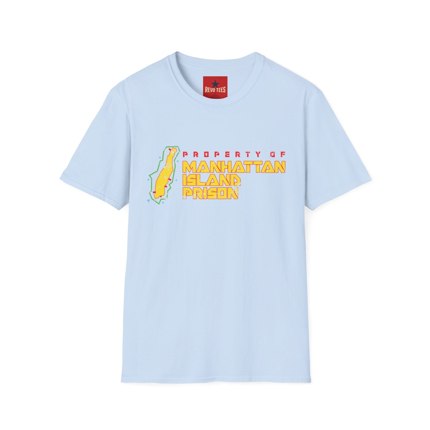 Manhattan Island Prison T-Shirt — Retro "Property of" Graphic Tee