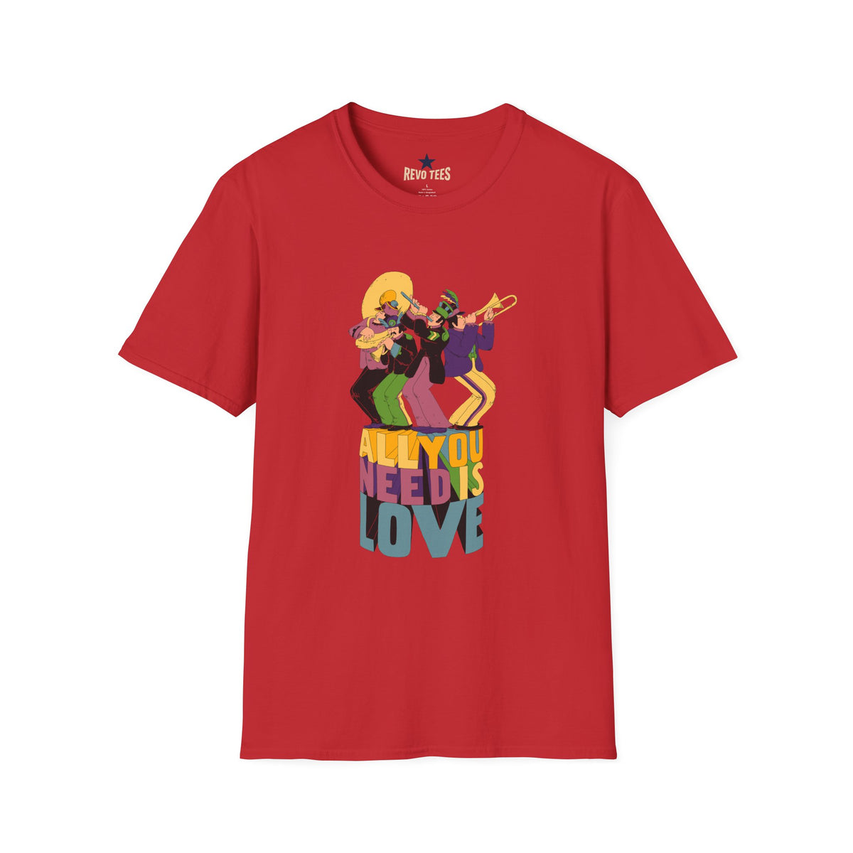 Revotees Retro Jazz Band All You Need Is Love Graphic T-Shirt - alternate view 11