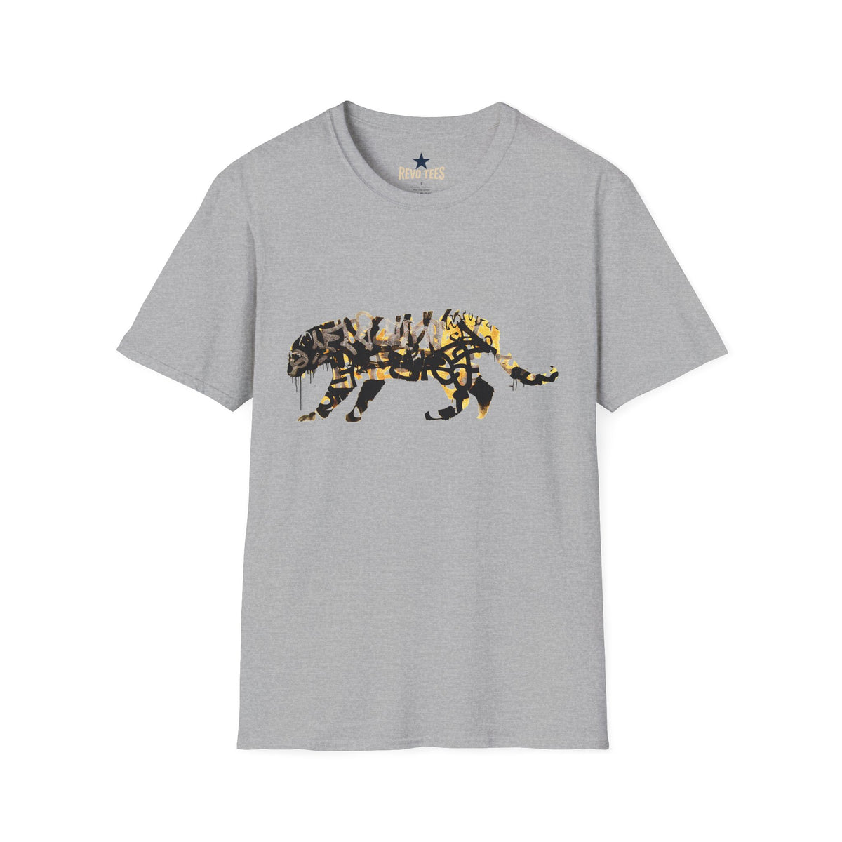 Revotees Banksy Graffiti Tiger Urban Street Art Cat T-Shirt - alternate view 2