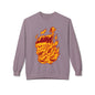 Flaming Santa Skull Redneck - I mean Crewneck Sweatshirt