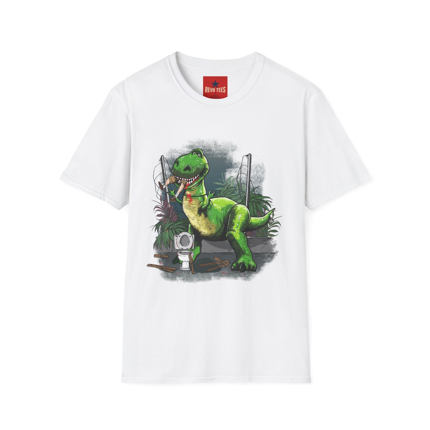 T-Rex Graphic T-Shirt – Cute Green Dinosaur Design