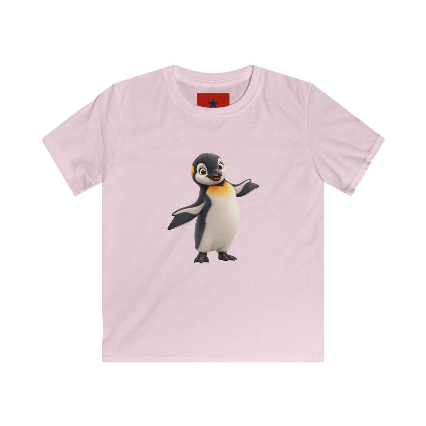 Kids Penguin Graphic Tee — Cute Dancing Penguin Shirt front and back design