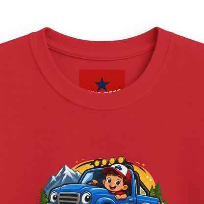 Kids Tee — "Lil' Trucker" Monster Truck Kids T-Shirt | Cute Off-Road Cartoon Top