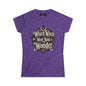 Women's Witchy Tee — "Which Witch Won't Want Wonder" Gothic Halloween Shirt