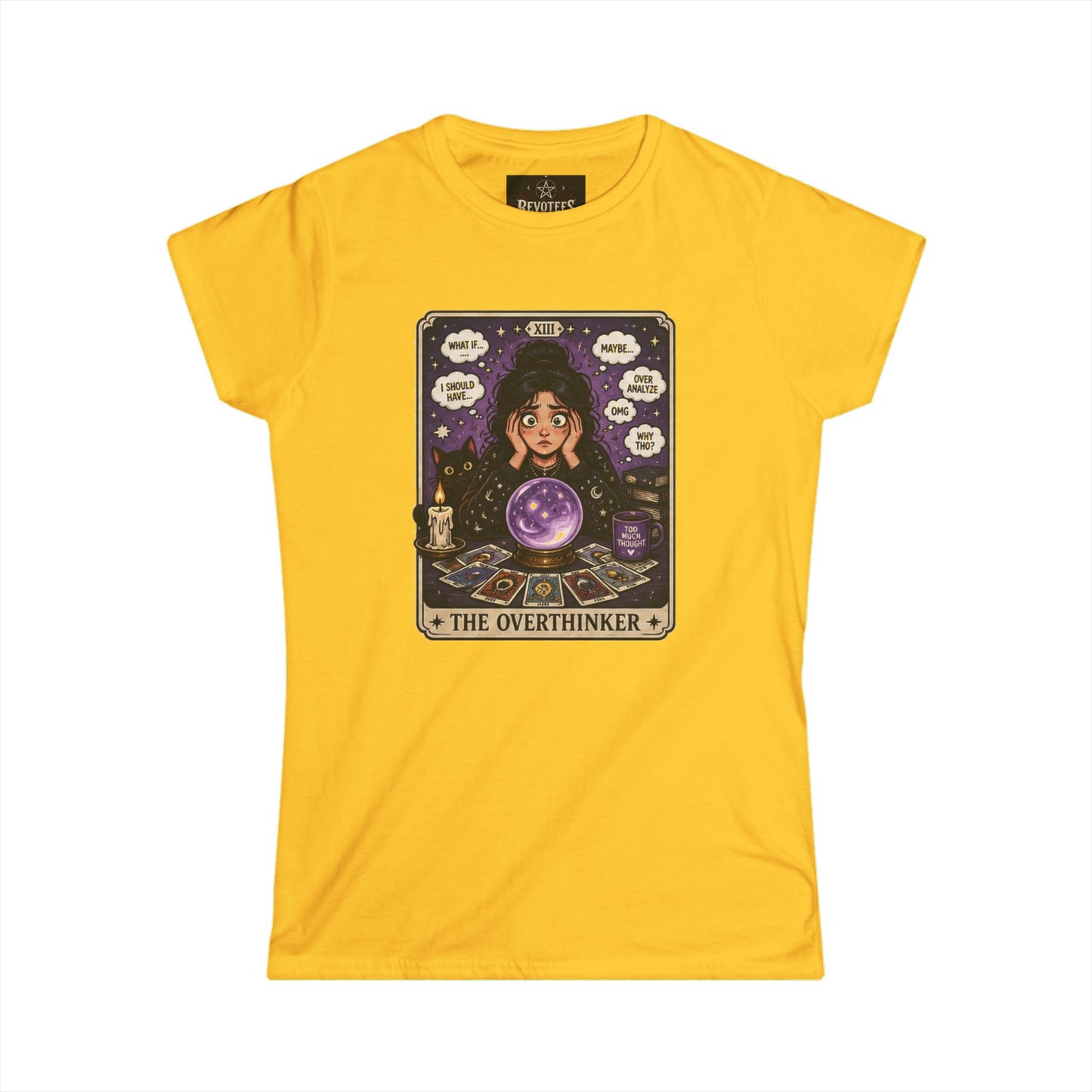 The Overthinker Tarot T‑Shirt — Women's Psychic Crystal Ball Tee