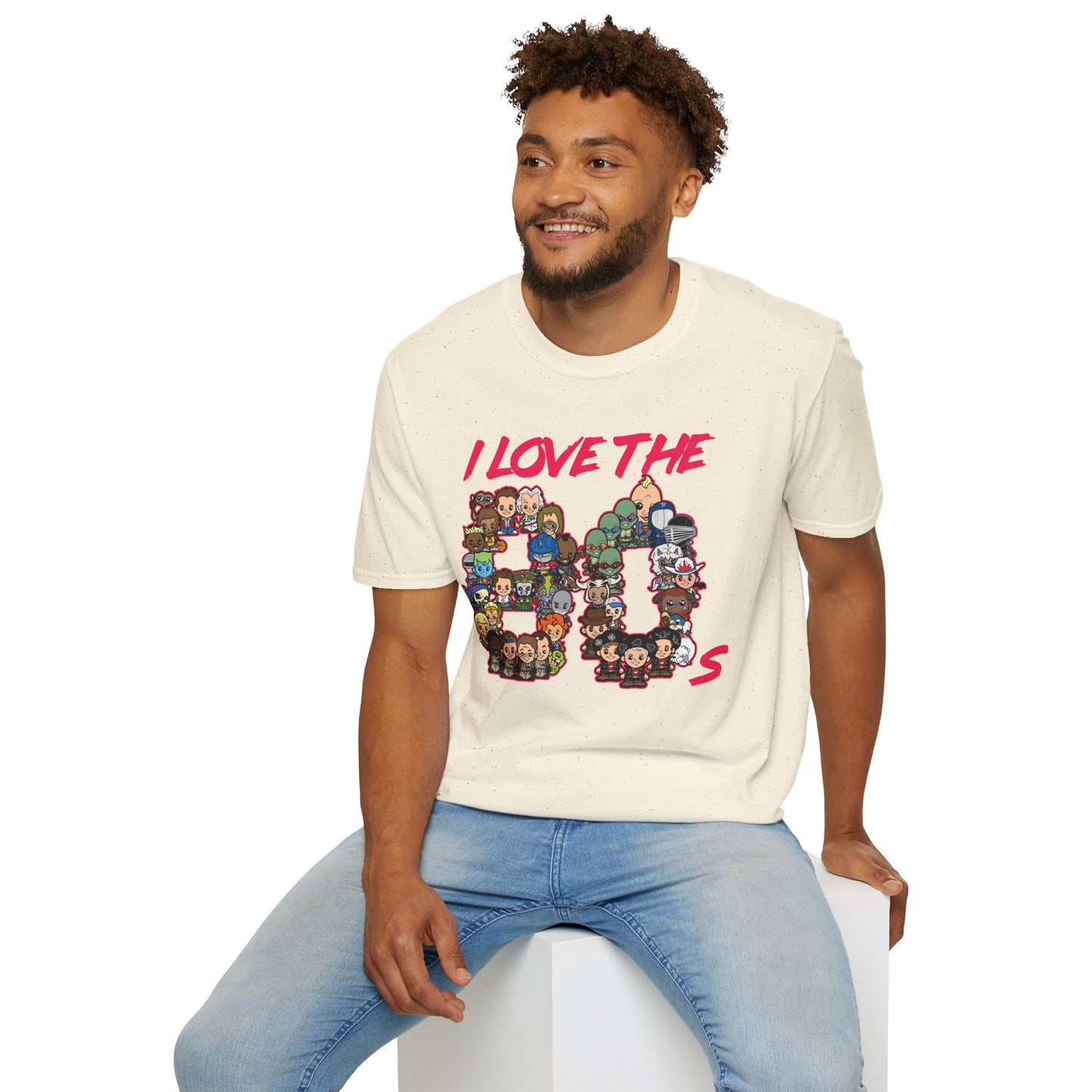 T-Shirt — "I Love the 80s" Retro Pop Culture Character Tee