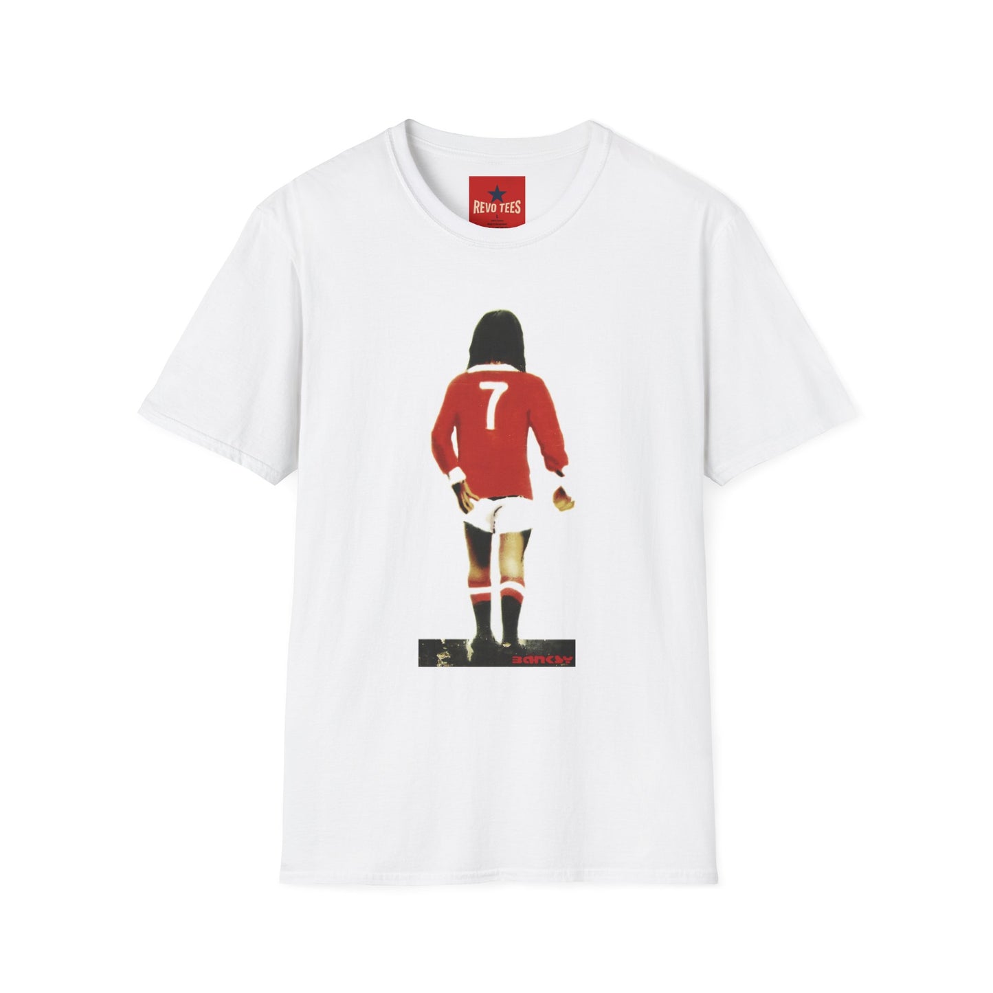 Banksy George Best Soccer Player No.7 Graphic T-Shirt — Retro Football Jersey Illustration