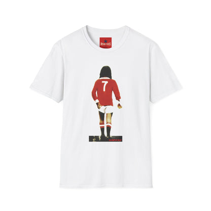 Banksy George Best Soccer Player No.7 Graphic T-Shirt — Retro Football Jersey Illustration